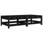 vidaXL Taburetes de jardín con cojines 2 uds madera maciza pino negro vidaXL Taburetes de jardín con cojines 2 uds madera maciza pino negro