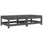 vidaXL Taburetes de jardín con cojines 2 uds madera maciza pino gris vidaXL Taburetes de jardín con cojines 2 uds madera maciza pino gris