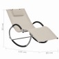 vidaXL Tumbona con cojín textilene color crema vidaXL Tumbona con cojín textilene color crema