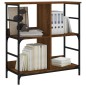 vidaXL Estantería de madera de ingeniería marrón roble 78,5x33x82 cm vidaXL Estantería de madera de ingeniería marrón roble 78,5x33x82 cm
