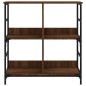 vidaXL Estantería de madera de ingeniería marrón roble 78,5x33x82 cm vidaXL Estantería de madera de ingeniería marrón roble 78,5x33x82 cm