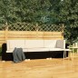 vidaXL Set de sofás de jardín 3 piezas y cojines ratán sintético negro vidaXL Set de sofás de jardín 3 piezas y cojines ratán sintético negro