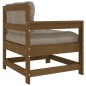 vidaXL Sillones de jardín cojines 2 uds madera maciza pino marrón miel vidaXL Sillones de jardín cojines 2 uds madera maciza pino marrón miel