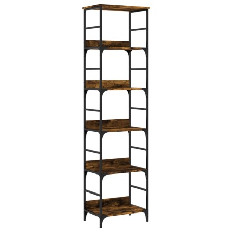 vidaXL Estantería de madera ingeniería roble ahumado 50x33x188,5 cm