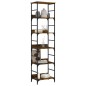 vidaXL Estantería de madera ingeniería roble ahumado 50x33x188,5 cm vidaXL Estantería de madera ingeniería roble ahumado 50x33x188,5 cm