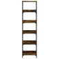 vidaXL Estantería de madera ingeniería roble ahumado 50x33x188,5 cm vidaXL Estantería de madera ingeniería roble ahumado 50x33x188,5 cm