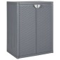 vidaXL Armario de almacenaje para jardín PP ratán gris 65x45x88 cm