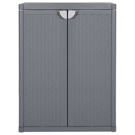 vidaXL Armario de almacenaje para jardín PP ratán gris 65x45x88 cm