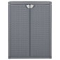 vidaXL Armario de almacenaje para jardín PP ratán gris 65x45x88 cm