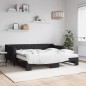 vidaXL Sofá cama nido con colchón tela negro 90x190 cm vidaXL Sofá cama nido con colchón tela negro 90x190 cm
