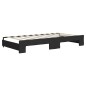 vidaXL Sofá cama nido con colchón tela negro 90x190 cm vidaXL Sofá cama nido con colchón tela negro 90x190 cm