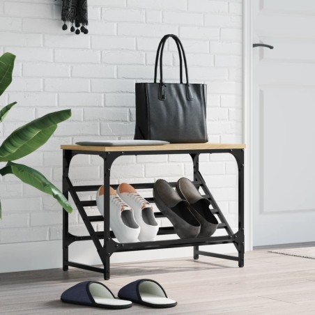 vidaXL Mueble zapatero madera de ingeniería roble Sonoma 60x30x45 cm