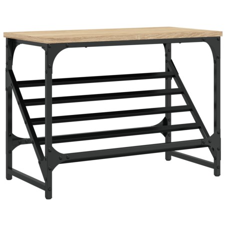 vidaXL Mueble zapatero madera de ingeniería roble Sonoma 60x30x45 cm