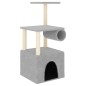 vidaXL Árbol rascador gatos con postes de sisal gris claro 109,5 cm vidaXL Árbol rascador gatos con postes de sisal gris claro 109,5 cm