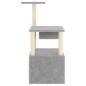 vidaXL Árbol rascador gatos con postes de sisal gris claro 109,5 cm vidaXL Árbol rascador gatos con postes de sisal gris claro 109,5 cm