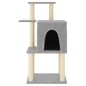 vidaXL Rascador para gatos con postes de sisal gris claro 97 cm vidaXL Rascador para gatos con postes de sisal gris claro 97 cm