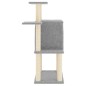 vidaXL Rascador para gatos con postes de sisal gris claro 97 cm vidaXL Rascador para gatos con postes de sisal gris claro 97 cm