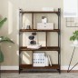 vidaXL Librería 4 estantes madera ingeniería marrón roble 76x32x123 cm