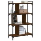 vidaXL Librería 4 estantes madera ingeniería marrón roble 76x32x123 cm
