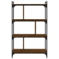 vidaXL Librería 4 estantes madera ingeniería marrón roble 76x32x123 cm