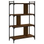 vidaXL Librería 4 estantes madera ingeniería marrón roble 76x32x123 cm