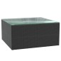 vidaXL Set de muebles de jardín y cojines 7 pzas ratán sintético negro vidaXL Set de muebles de jardín y cojines 7 pzas ratán sintético negro