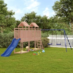 vidaXL Parque infantil de exterior madera maciza Douglas
