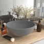 vidaXL Lavabo de lujo redondo cerámica gris claro mate 32,5x14 cm vidaXL Lavabo de lujo redondo cerámica gris claro mate 32,5x14 cm
