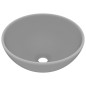 vidaXL Lavabo de lujo redondo cerámica gris claro mate 32,5x14 cm vidaXL Lavabo de lujo redondo cerámica gris claro mate 32,5x14 cm