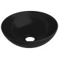 vidaXL Lavabo de cuarto de baño redondo cerámica negro mate vidaXL Lavabo de cuarto de baño redondo cerámica negro mate