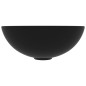 vidaXL Lavabo de cuarto de baño redondo cerámica negro mate vidaXL Lavabo de cuarto de baño redondo cerámica negro mate