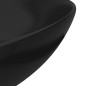 vidaXL Lavabo de cuarto de baño redondo cerámica negro mate vidaXL Lavabo de cuarto de baño redondo cerámica negro mate