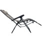 vidaXL Tumbona plegable de textilene gris taupe vidaXL Tumbona plegable de textilene gris taupe