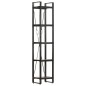 vidaXL Estantería de 5 niveles madera maciza mango negro 40x30x180 cm vidaXL Estantería de 5 niveles madera maciza mango negro 40x30x180 cm