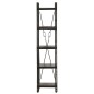 vidaXL Estantería de 5 niveles madera maciza mango negro 40x30x180 cm vidaXL Estantería de 5 niveles madera maciza mango negro 40x30x180 cm