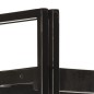 vidaXL Estantería de 5 niveles madera maciza mango negro 40x30x180 cm vidaXL Estantería de 5 niveles madera maciza mango negro 40x30x180 cm