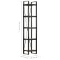 vidaXL Estantería de 5 niveles madera maciza mango negro 40x30x180 cm vidaXL Estantería de 5 niveles madera maciza mango negro 40x30x180 cm