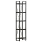 vidaXL Estantería de 5 niveles madera maciza mango negro 40x30x180 cm vidaXL Estantería de 5 niveles madera maciza mango negro 40x30x180 cm