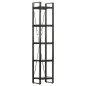 vidaXL Estantería de 5 niveles madera maciza mango negro 40x30x180 cm vidaXL Estantería de 5 niveles madera maciza mango negro 40x30x180 cm