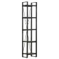 vidaXL Estantería de 5 niveles madera maciza mango negro 40x30x180 cm vidaXL Estantería de 5 niveles madera maciza mango negro 40x30x180 cm