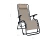 vidaXL Tumbona plegable de textilene gris taupe vidaXL Tumbona plegable de textilene gris taupe