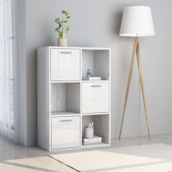 vidaXL Armario de almacenaje madera de ingeniería blanco 60x29,5x90 cm