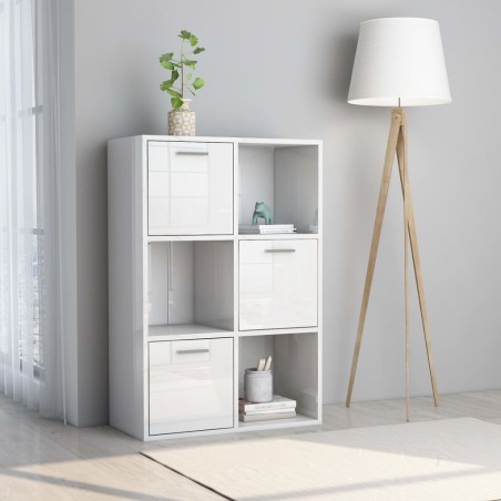 vidaXL Armario de almacenaje madera de ingeniería blanco 60x29,5x90 cm