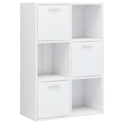 vidaXL Armario de almacenaje madera de ingeniería blanco 60x29,5x90 cm
