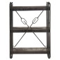 vidaXL Estantería de 3 niveles madera maciza de mango negro 60x30x80cm vidaXL Estantería de 3 niveles madera maciza de mango negro 60x30x80cm