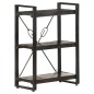 vidaXL Estantería de 3 niveles madera maciza de mango negro 60x30x80cm vidaXL Estantería de 3 niveles madera maciza de mango negro 60x30x80cm