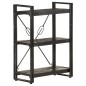 vidaXL Estantería de 3 niveles madera maciza de mango negro 60x30x80cm vidaXL Estantería de 3 niveles madera maciza de mango negro 60x30x80cm