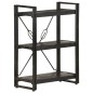 vidaXL Estantería de 3 niveles madera maciza de mango negro 60x30x80cm vidaXL Estantería de 3 niveles madera maciza de mango negro 60x30x80cm