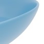 vidaXL Lavabo de cuarto de baño redondo cerámica azul claro vidaXL Lavabo de cuarto de baño redondo cerámica azul claro