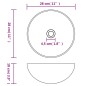vidaXL Lavabo de cuarto de baño redondo cerámica azul claro vidaXL Lavabo de cuarto de baño redondo cerámica azul claro